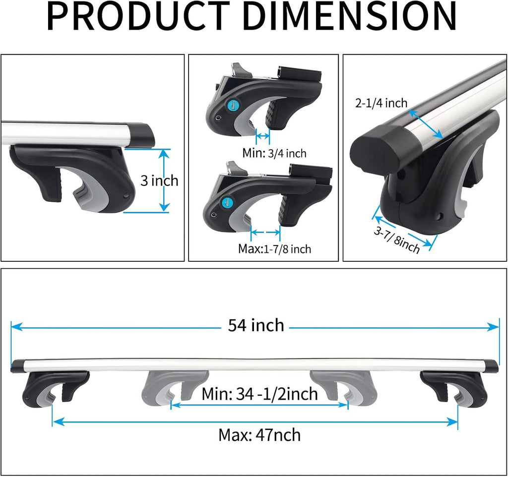 54'' Cross Bars Roof Racks Pack of 2 W6189