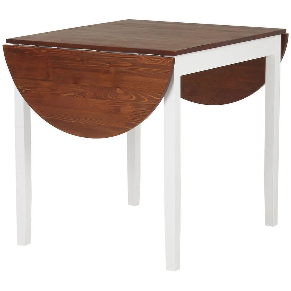 Brown Drop Leaf Solid Wood Dining Table B335036