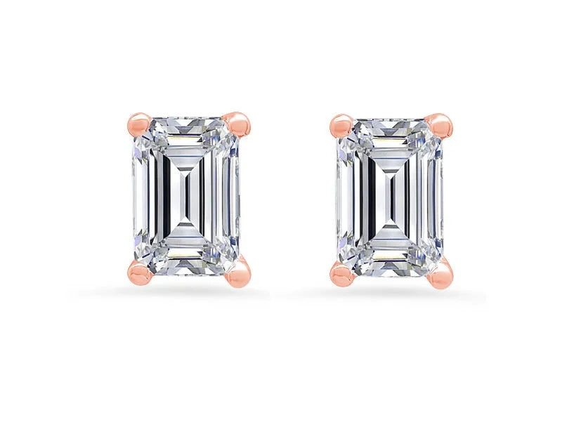 18K Rose Gold Diamond Stud Earrings U67958