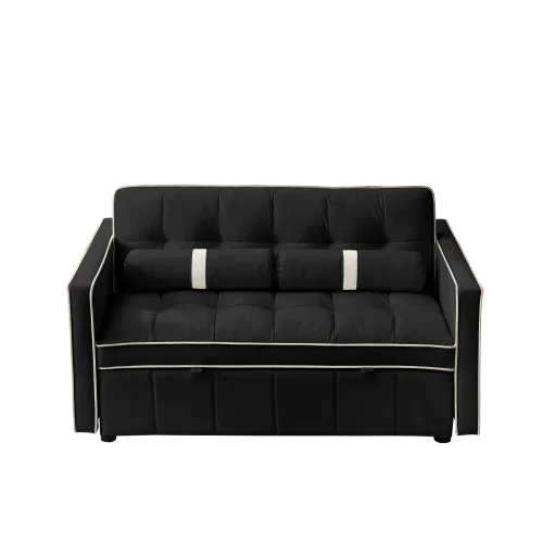 55.5" Pull Out Sleep Sofa Bed 2 Seater Sofa Couch J7332