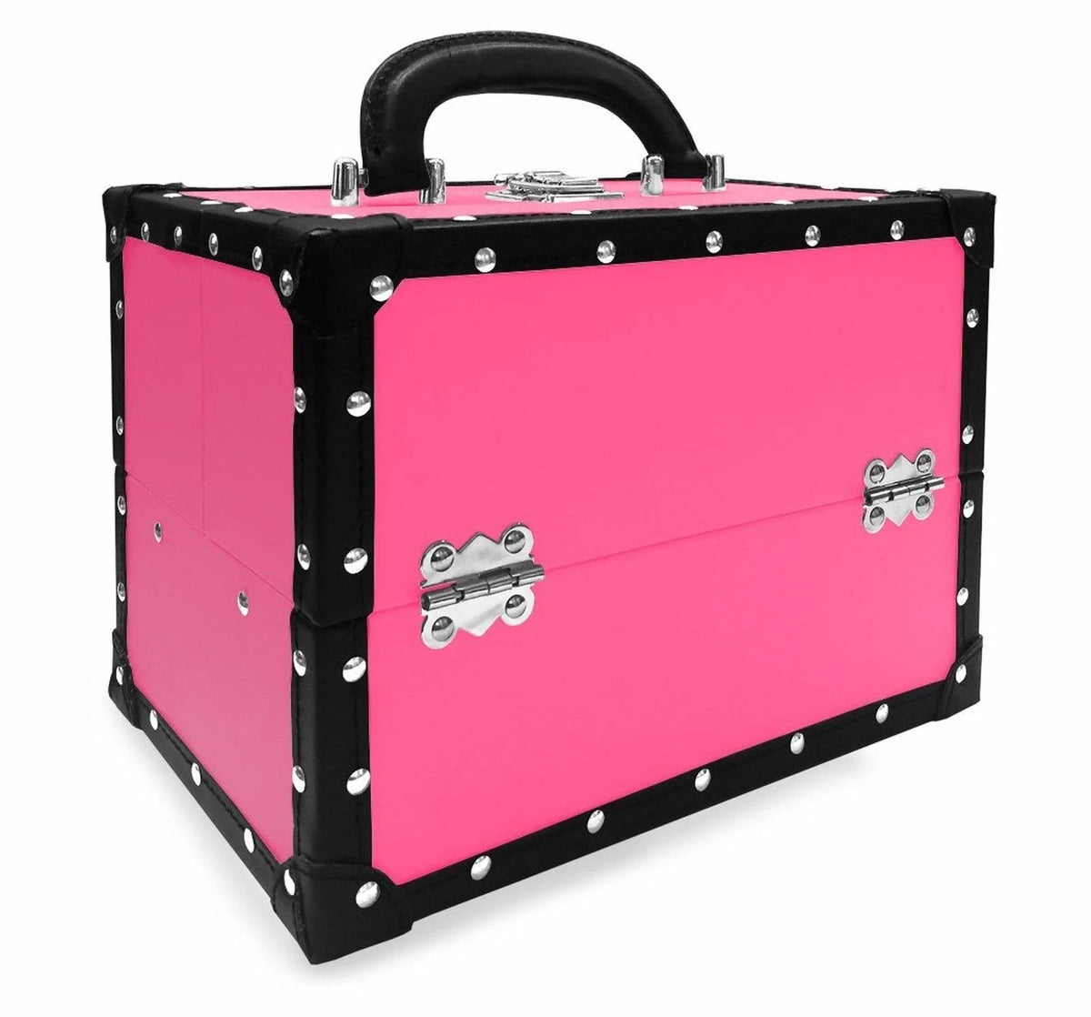 Pink Trunk Train Case with Makeup J753913