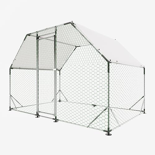 Large Metal Chicken Coop Run with Cover E2114