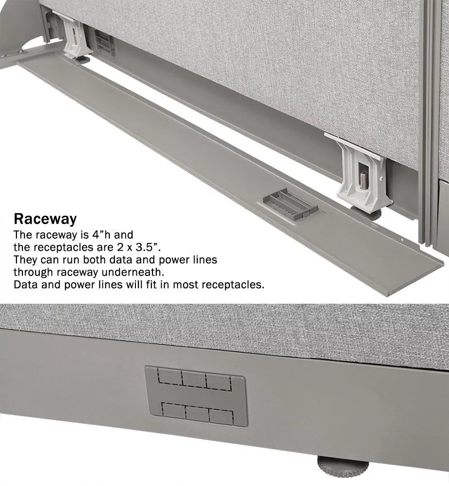 L-Shaped Freestanding Office Partition A154374