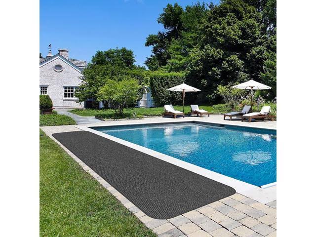 Charcoal Black Skid-Resistant Carpet Runner M19254
