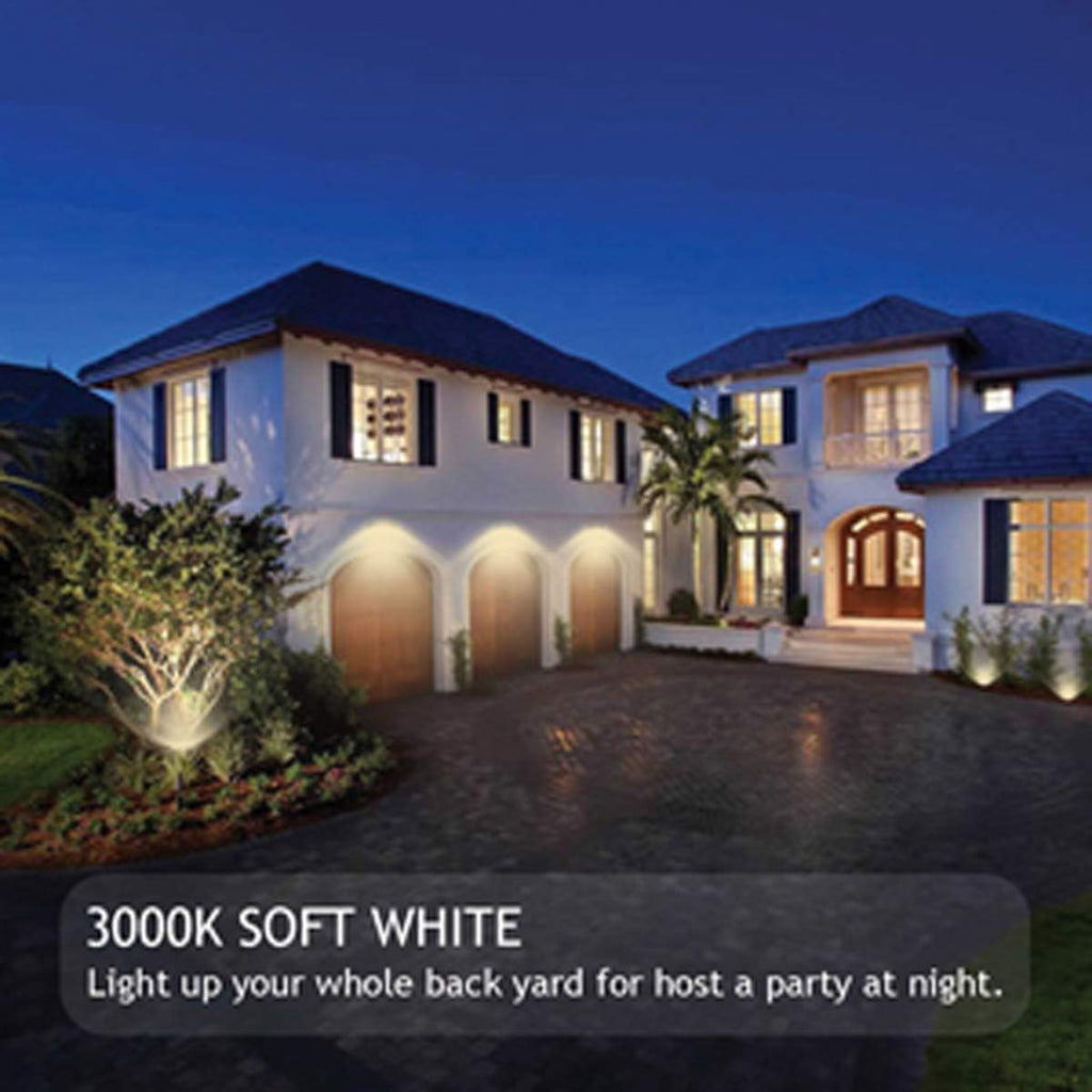 10W LED Landscape Lights 12V Low Voltage Outdoor Spotlights Warm White 3000K IP65 Waterproof 4 Pack C692795