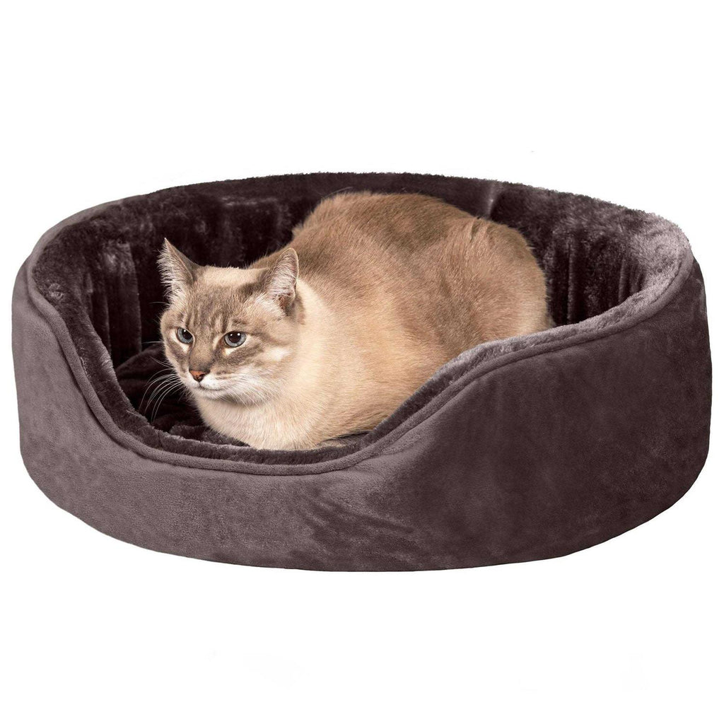 Plush Velvet Oval Dog Bed O634