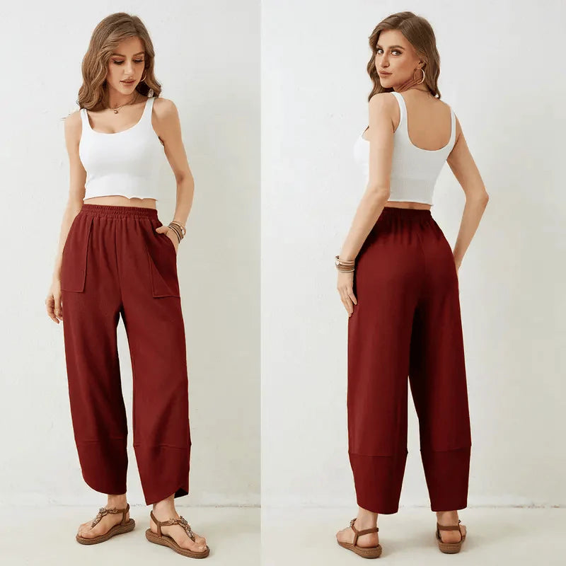 Loose Wide Leg Casual Pants Y504