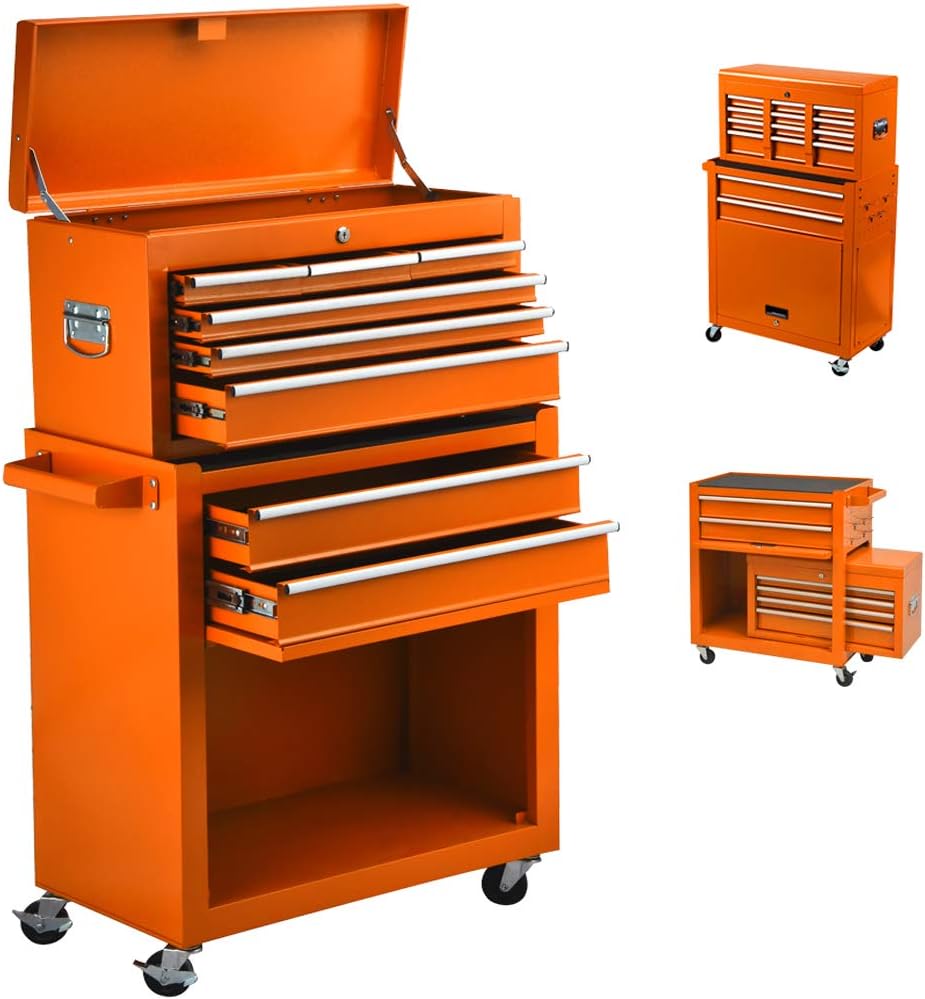 Black 8 Drawer Rolling Tool Chest D614095