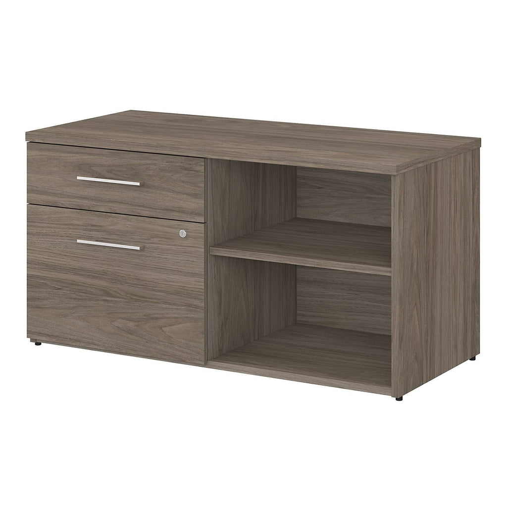 Black Walnut Low Storage Cabinet with Drawers and Shelves D586701