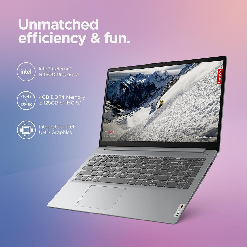 15.6" FHD Laptop with 4GB Memory 128GB Storage Intel Celeron N4500 Cloud Grey D503