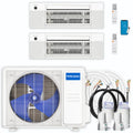 21,000 BTU 2 Zone Ceiling Cassette Ductless Air Conditioner and Heat Pump T13305