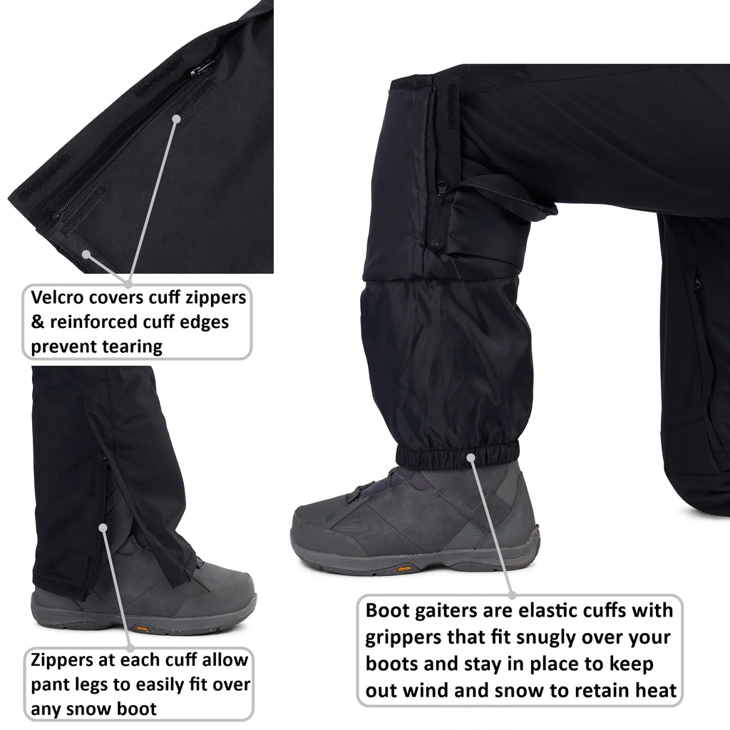 Waterproof Snowboard Ski Snow Pants with Removable Suspenders T3066