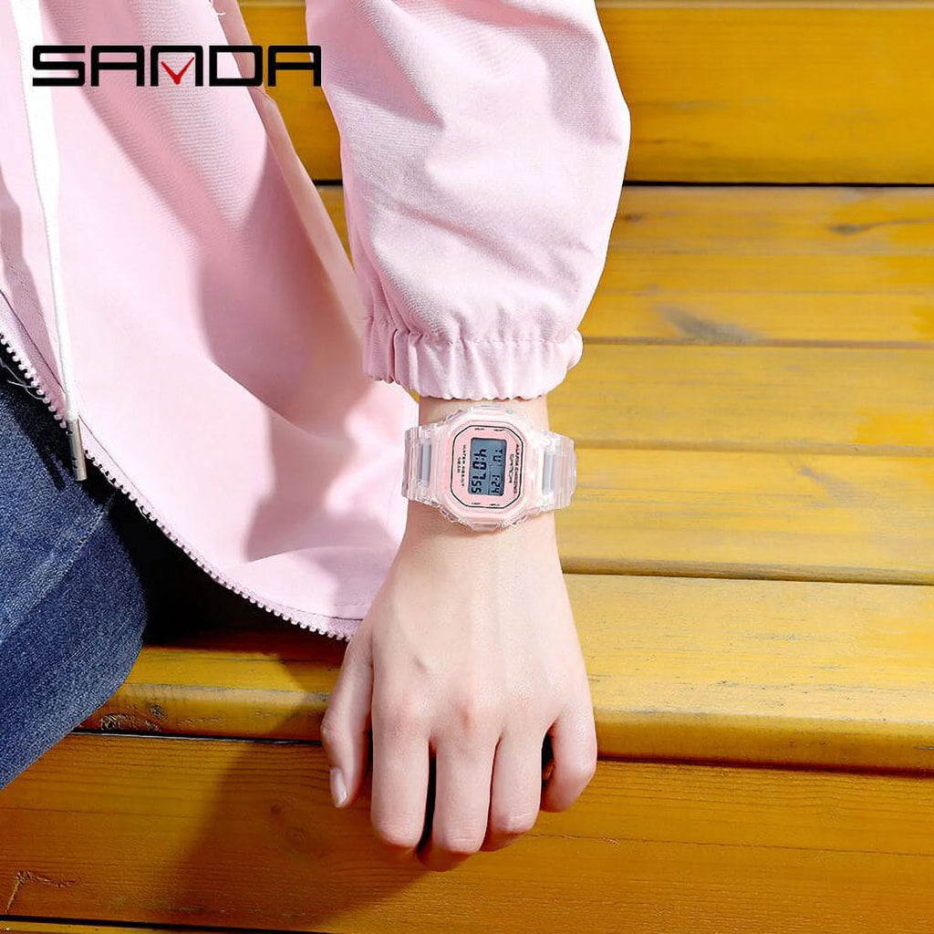 Transparent Strap LED Digital Sport Watch M607
