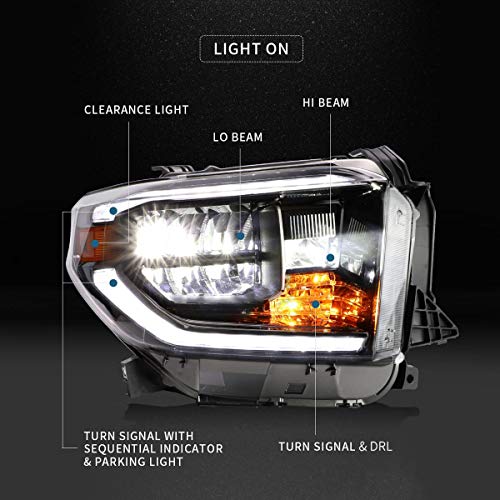 LED Headlights for Toyota Tundra 2014-2021 with Sequential Turn Signals C3774