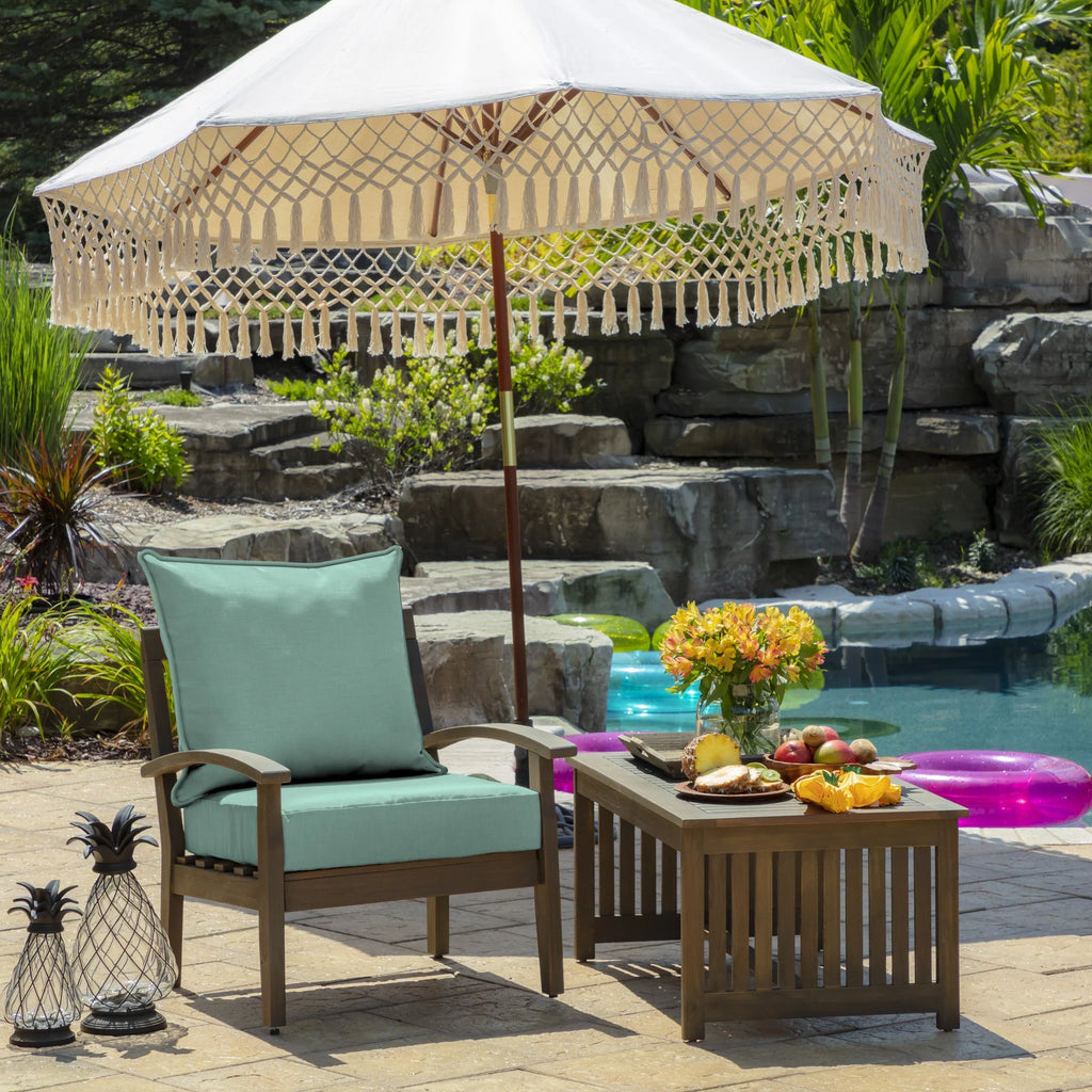 Rain-Proof Fade Resistant Sapphire Blue Deep Seat Cushion Set X887811