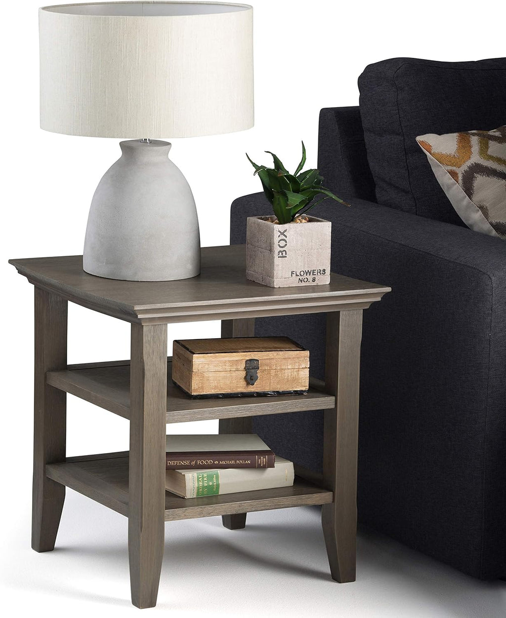 19 inch Brown End Table D7053