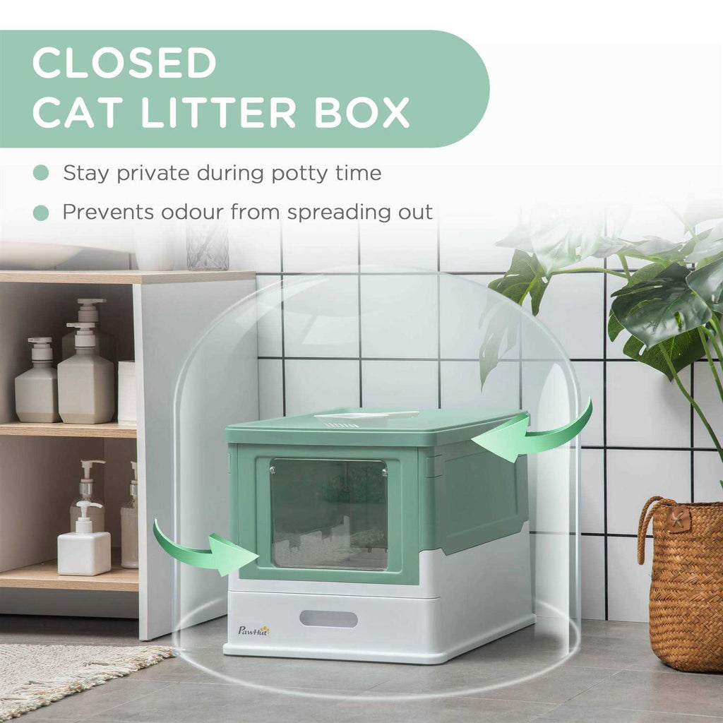 Fully Enclosed Cat Litter Box with Front Entry F962624