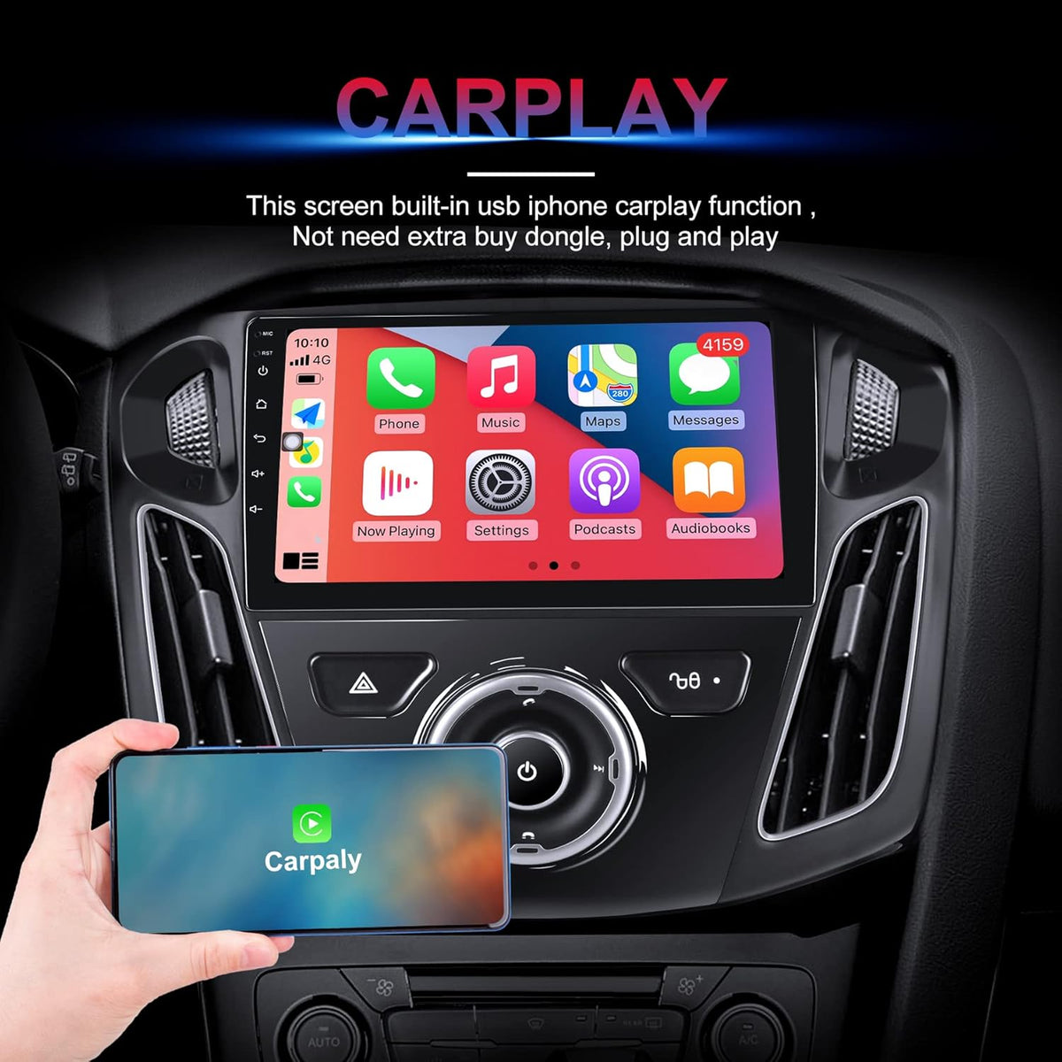 Android 10 Car Radio 9 inch IPS Touch Screen CarPlay Bluetooth C228