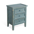 Green Sea Grass Wood End Table W9644