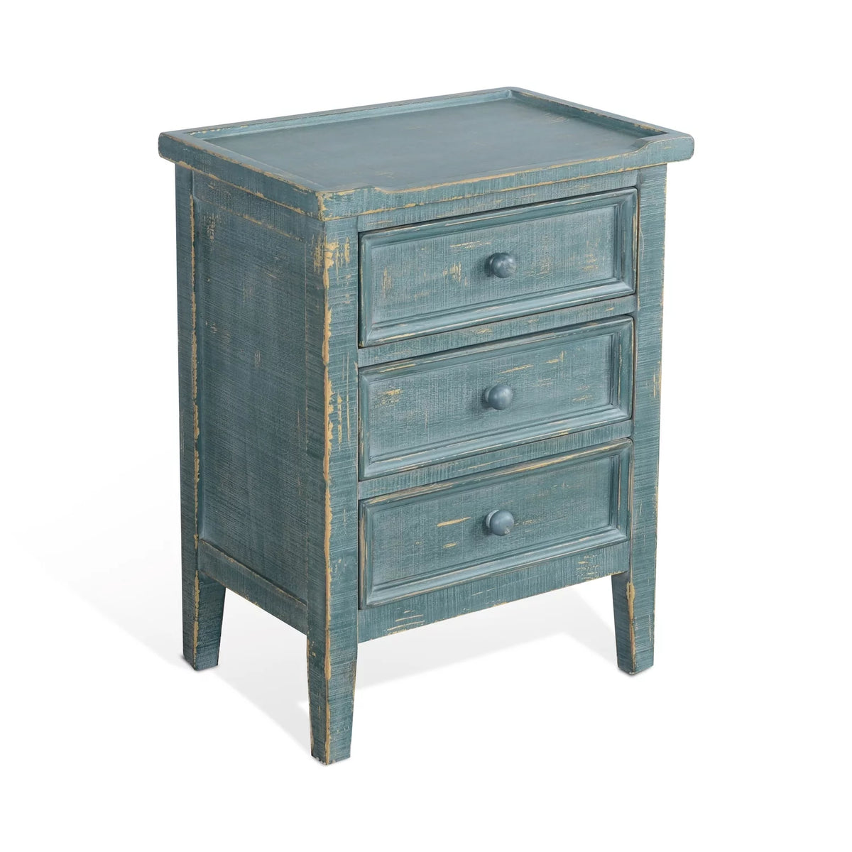 Green Sea Grass Wood End Table W9644