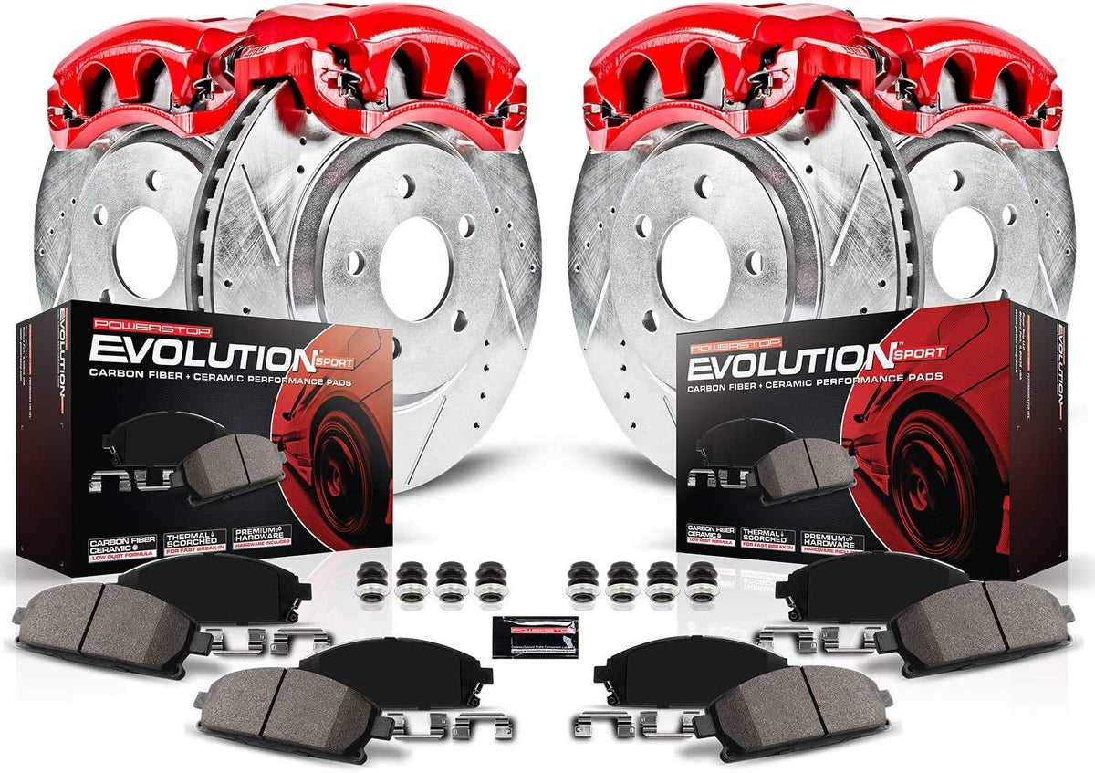 Front and Rear Brake Caliper Kit with Brake Rotors, Brake Pads, Brake Calipers U5761