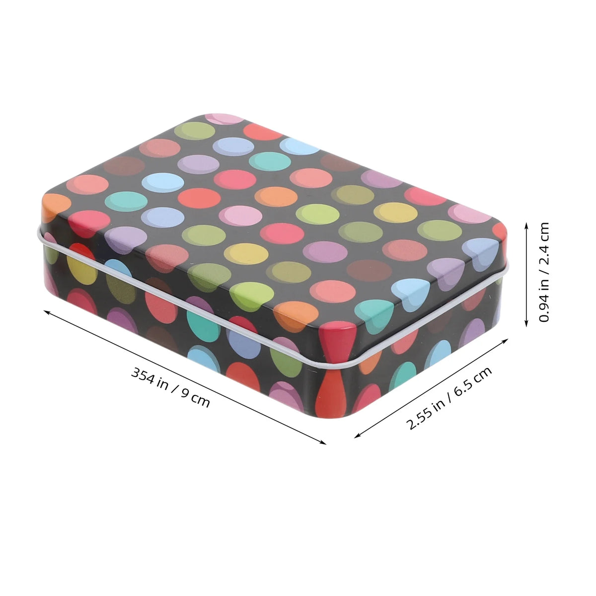 4 Pcs Mini Rectangular Iron Tin Box With Metal Lid Empty Small Storage Container K296