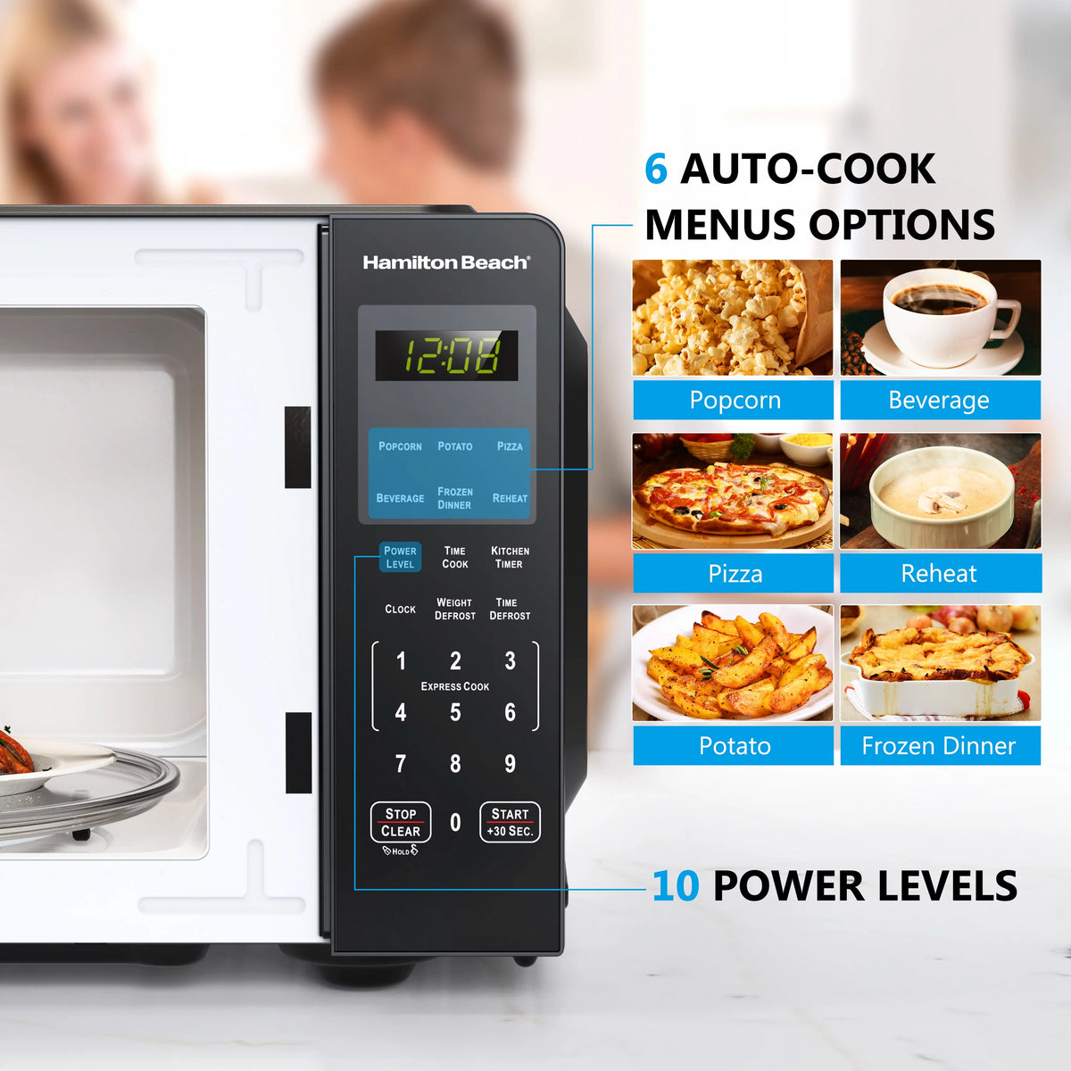 0.9 Cu ft Stainless Steel Countertop Microwave Oven E722