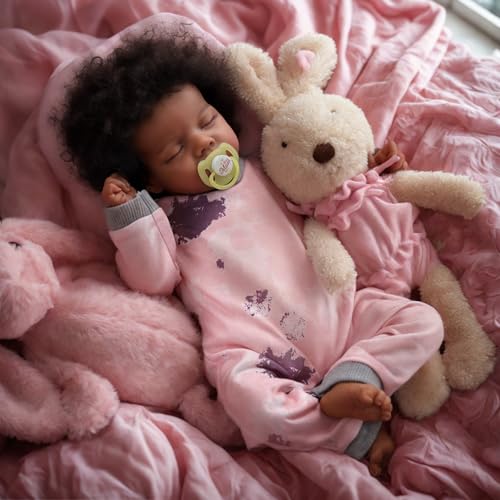 17Inch Black Reborn Baby Doll with Cloth Body L7850