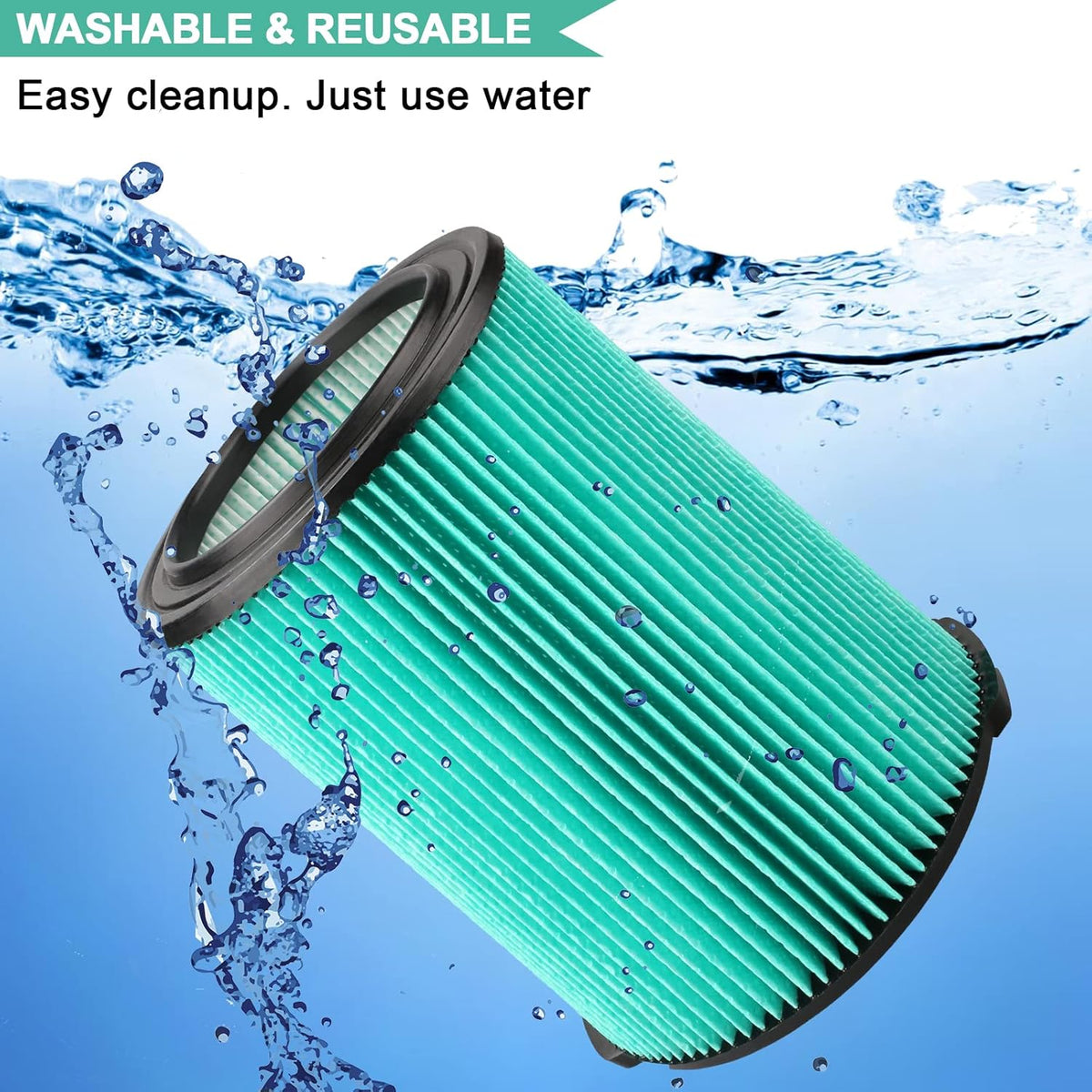 5-Layer Filter for Wet Dry Vac (2 Filters 4 Bags) W189
