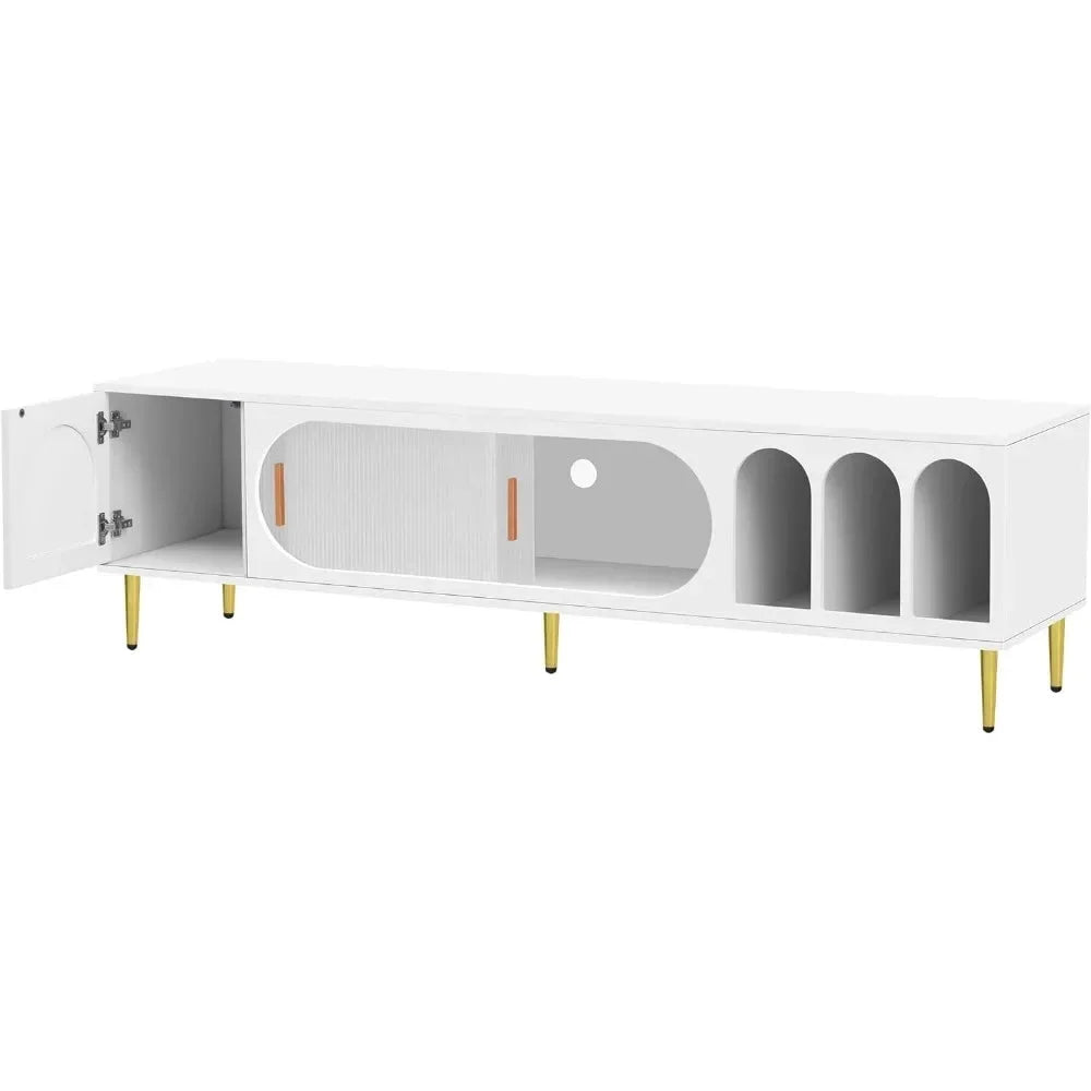 3 Shelves 2 Cupboards TV Stand Cabinet E926721