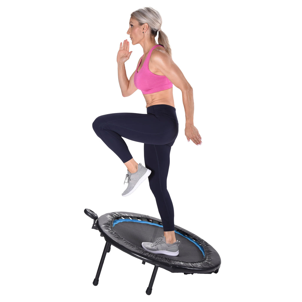 Black Trampoline with Monitor and Adjustable Incline X239