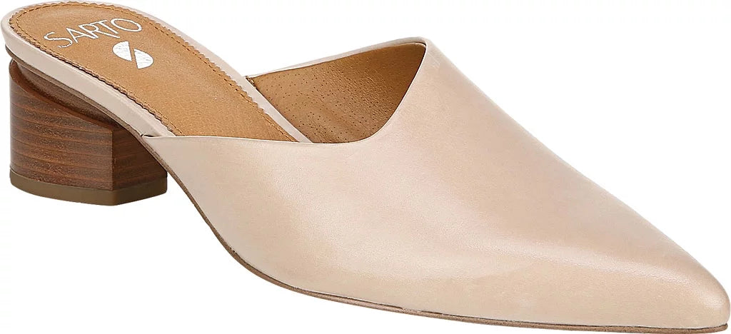 Leather Slip On Mules V8544