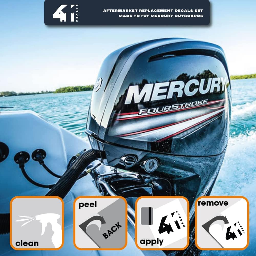 Aftermarket Replacement Outboard Decal Set Pack of 2 I78898