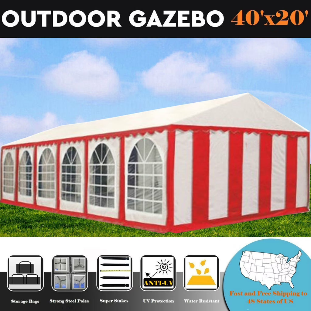 Red/White PE Wedding Canopy Tent C123558