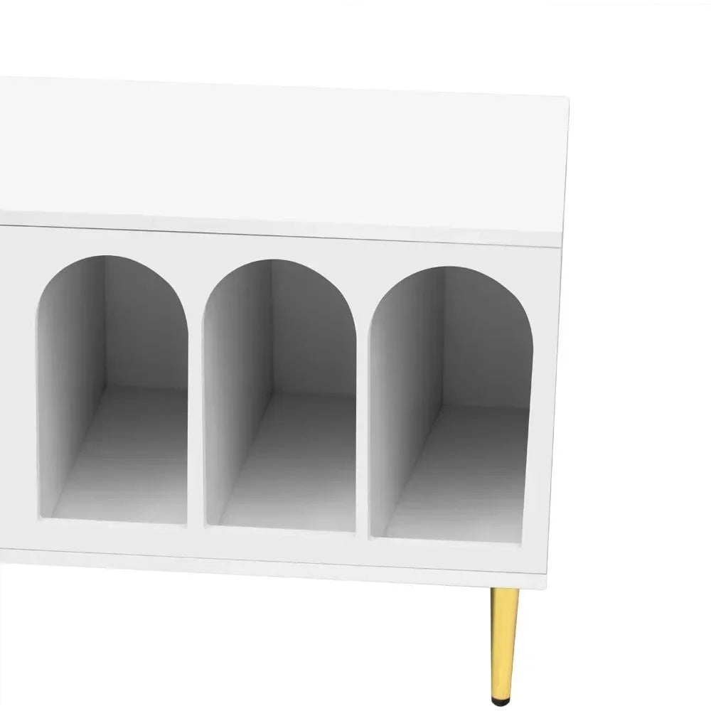 3 Shelves 2 Cupboards TV Stand Cabinet E926721