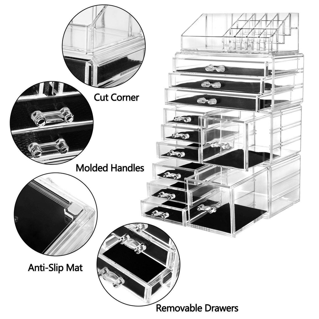 Transparent Makeup Organizer with Drawers D14878
