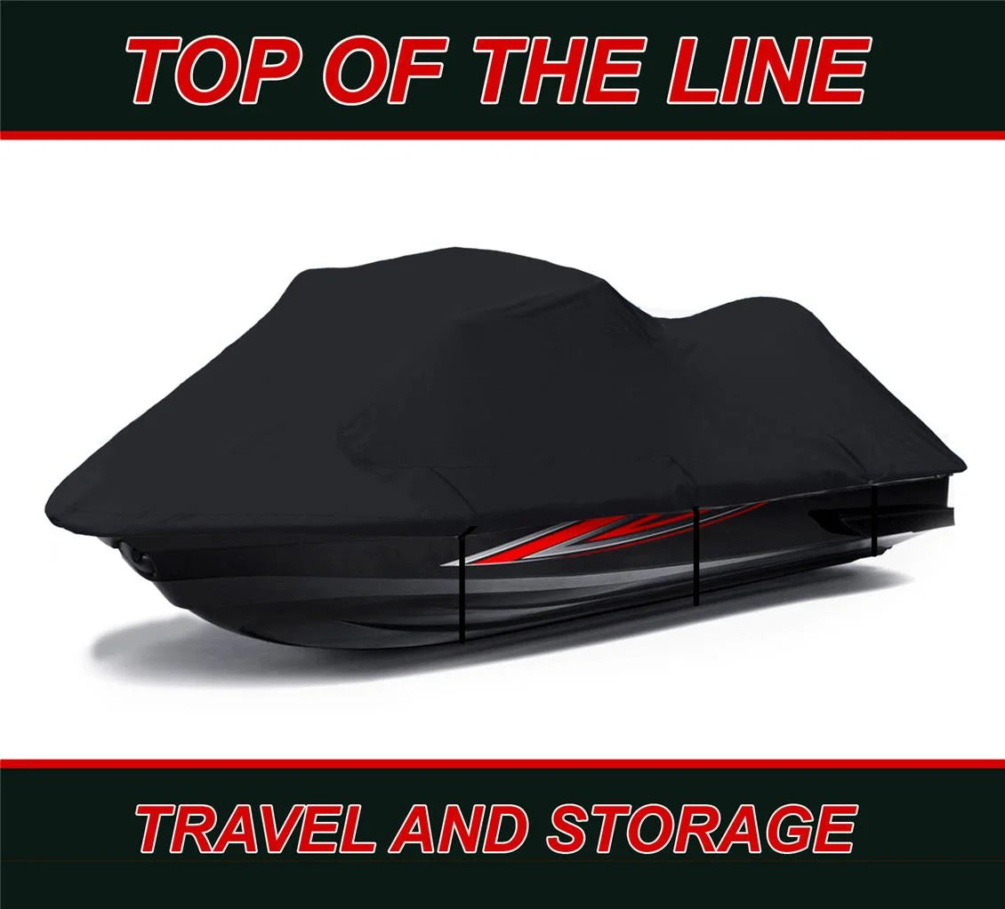 Black Jet Ski Cover for 1-2 Seater PWC Watercraft Boat Cover Q144472