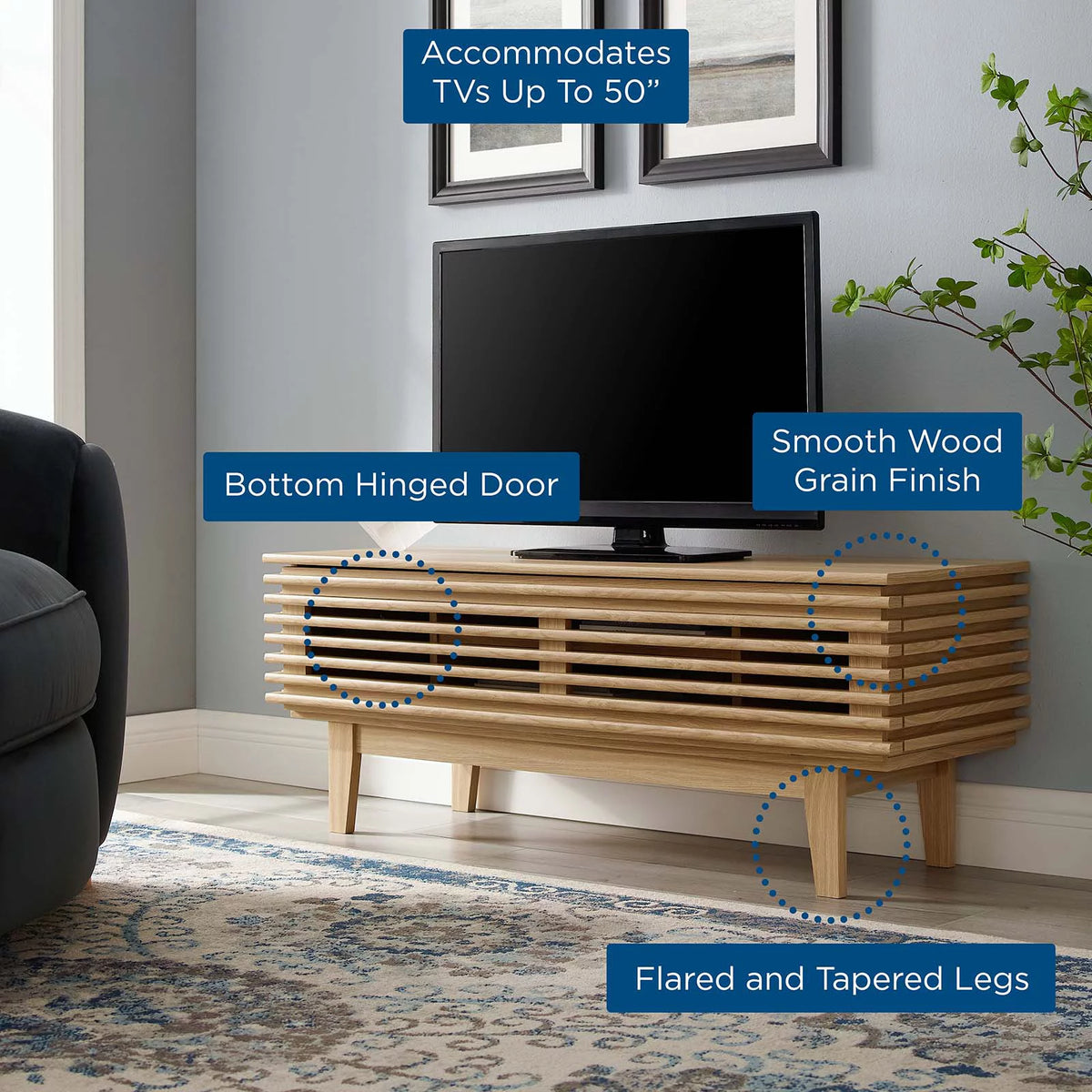 46" Oak TV Stand E5766