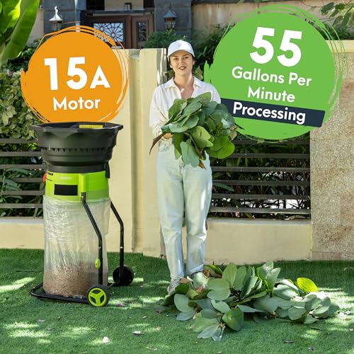 Bladeless Leaf Shredder & Mulcher 15 Amp U90155