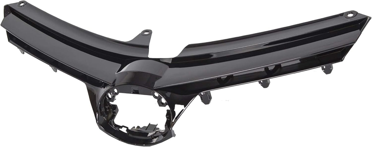 Black Front Bumper Upper Hood Grille Pack of 2 R47512