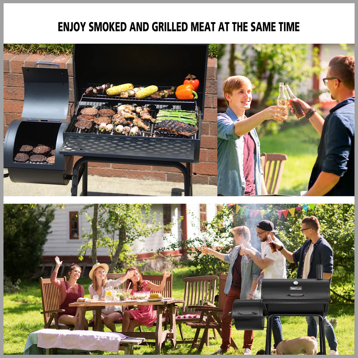 Charcoal Grill with Offset Smoker N671951