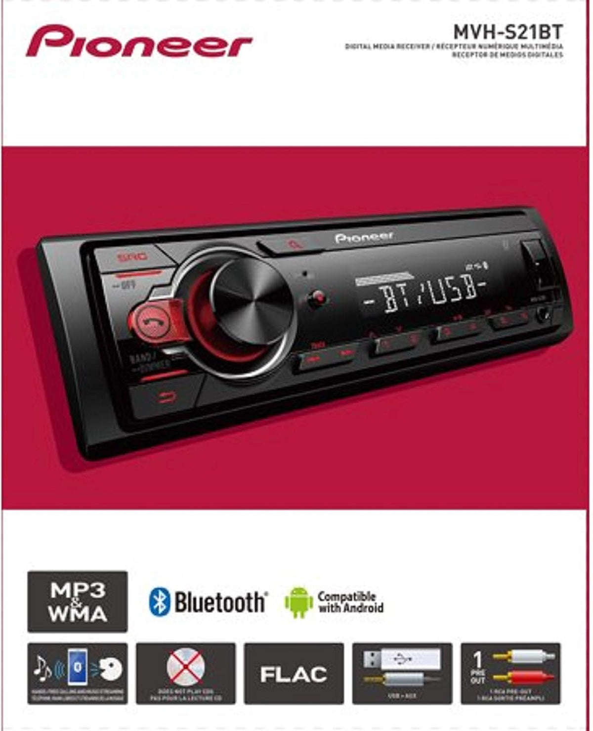 Single DIN Bluetooth Car Stereo Receiver E723