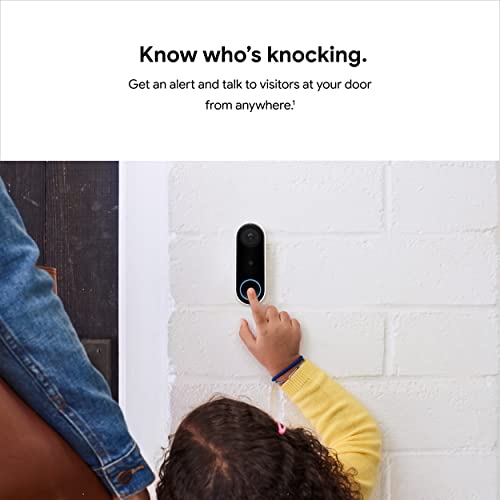 Black/White Video Doorbell with 24/7 Streaming N6329