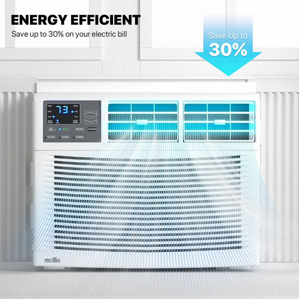 12,000 BTU 115V Smart Window Air Conditioner with Remote Control, White T6842