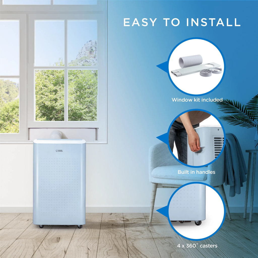Portable Air Conditioner Dehumidifier & Fan 6,350 BTU Light Blue D14610