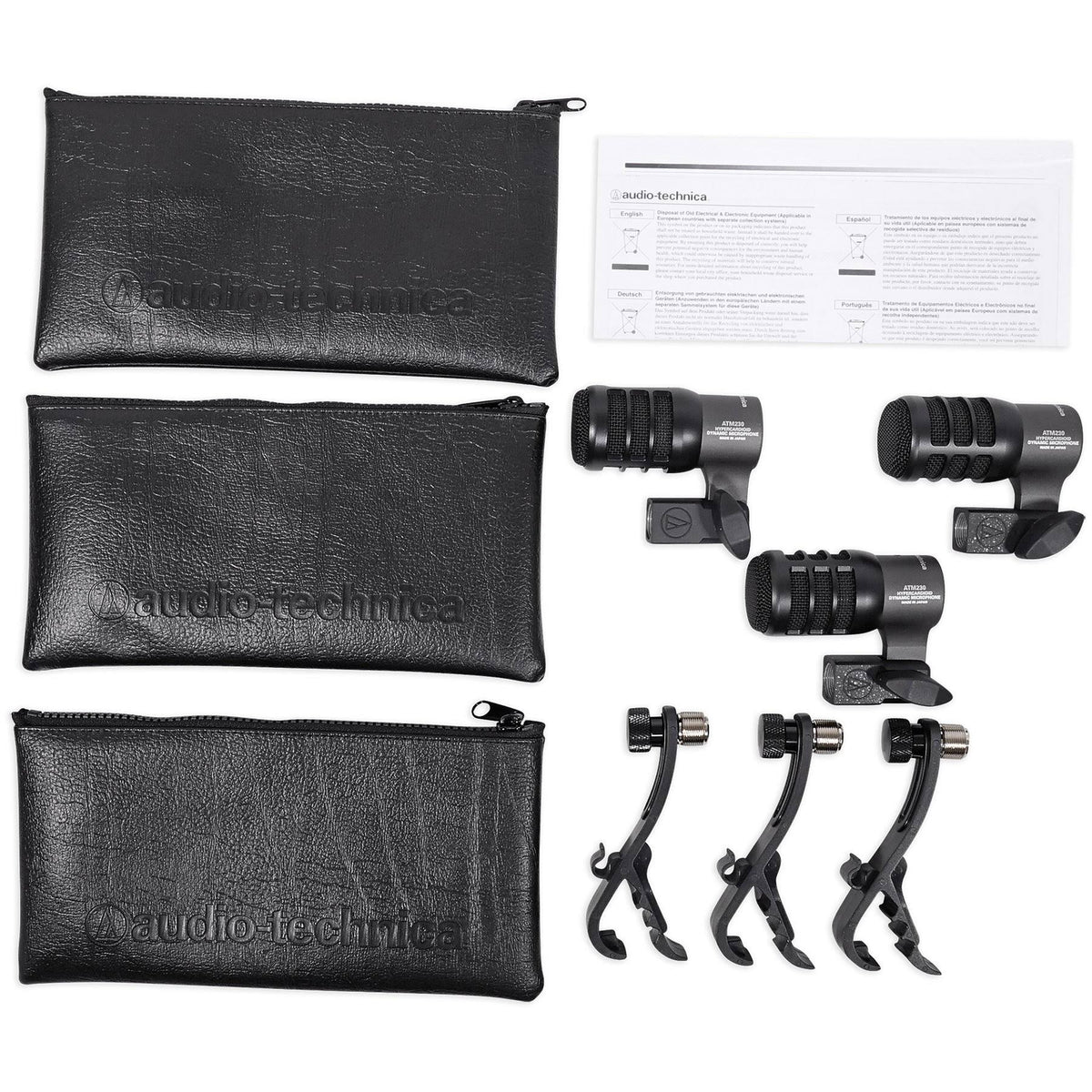 3-Pack Hypercardioid Dynamic Instrument Microphone B6218