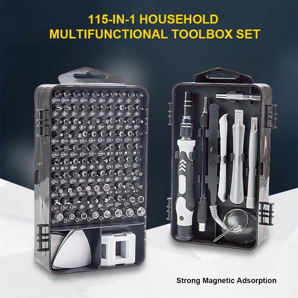 115-In-1 Household Toolbox Set with 98 Bits E970978