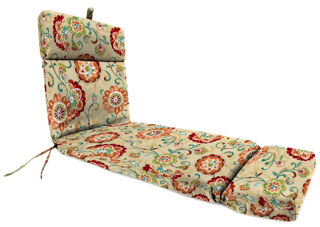 72" x 22" Multicolor Rectangle Chaise Lounge Outdoor Seating Cushion Q668