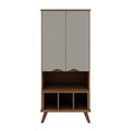 Off White Maple Cream Display Cabinet with 6 Shelves P429
