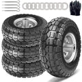 10 Inch 2 Pack Solid Rubber Flat Free Tire and Dolly Wheel with 5/8" Axle H5775